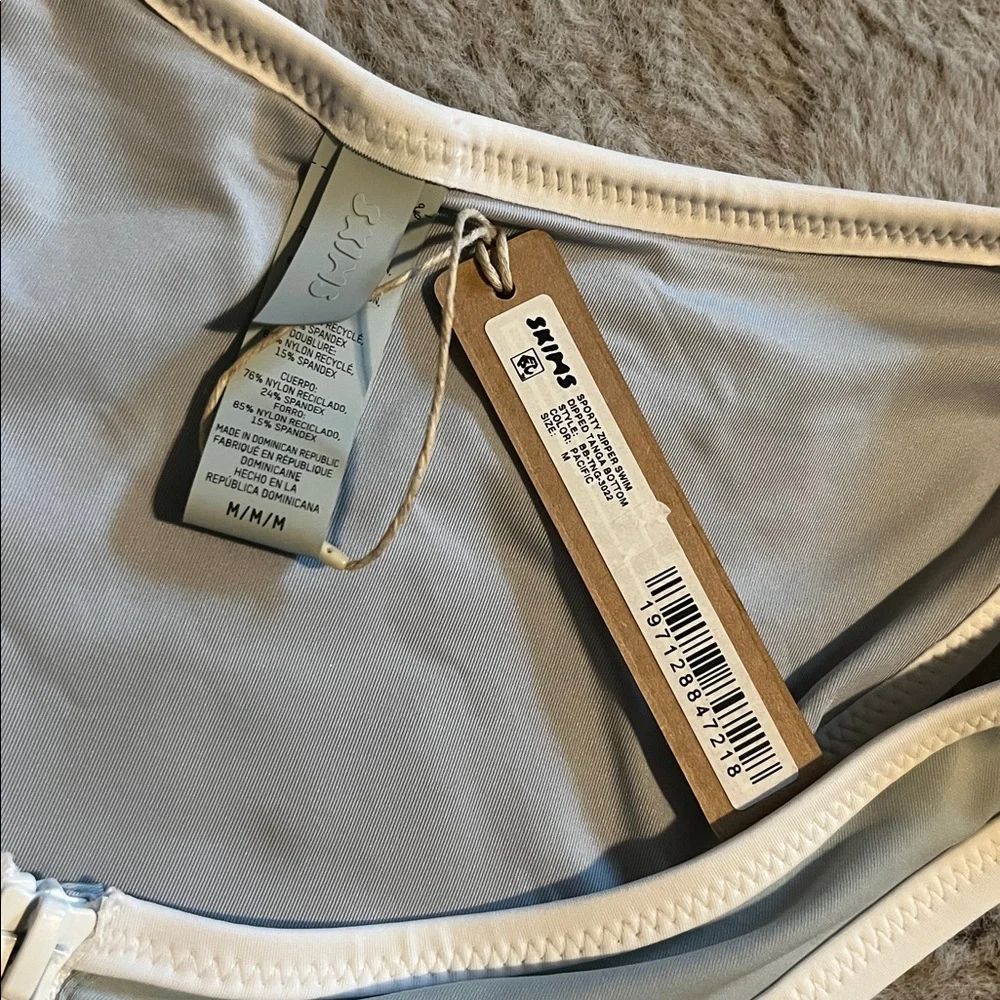 NWT SKIMS Sporty Zipper Swim Bikini Bottom